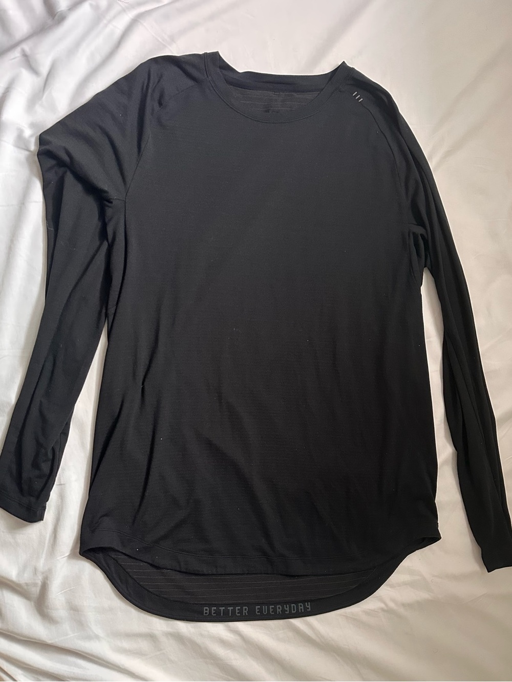 Lululemon Vital Drive Better Everyday Black Long Sleeve Training Shirt Medium